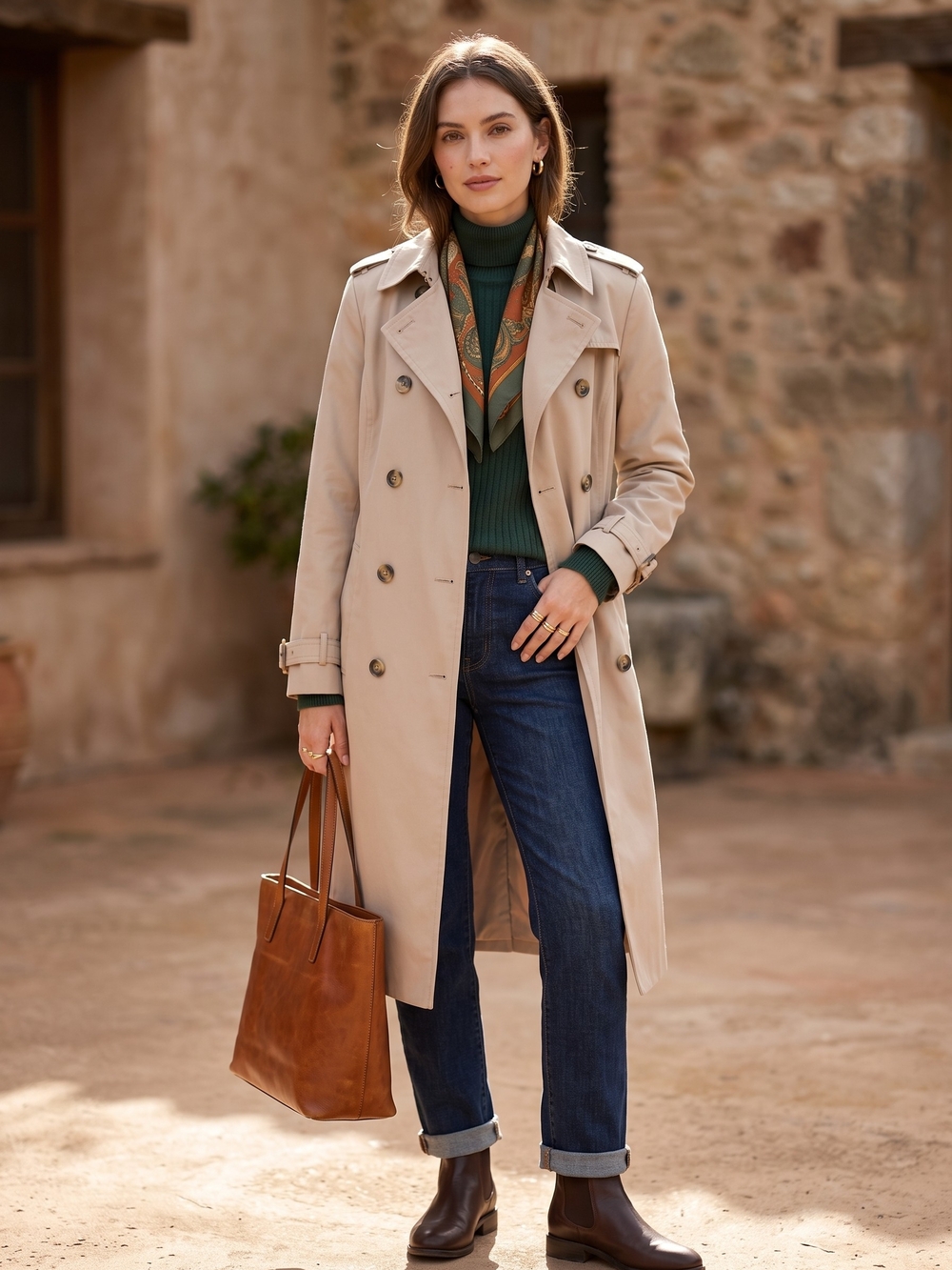 London Fog Classic Trench Coat Belted Dark Academia Minimalist Quiet Luxury